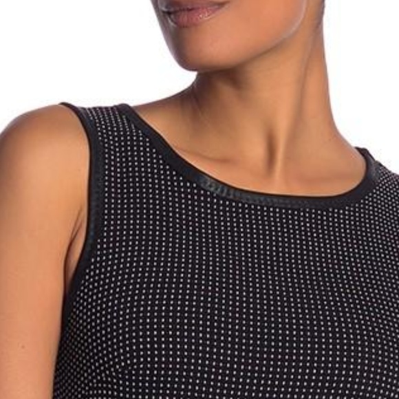 Max Studio Pin Dot Pleated Fit-and-Flare Dress - Picture 4 of 8